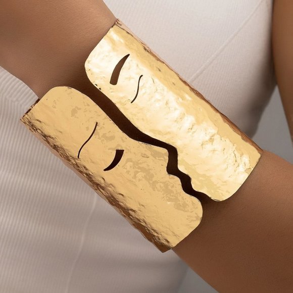 Faces cuff bracelet chic trendy luxe - Picture 1 of 2